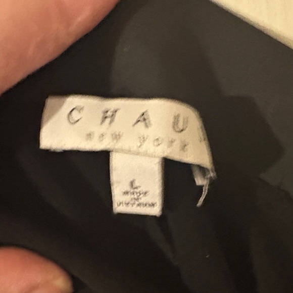 Chaus Women's Elegant Black Straight Leg Trousers size Large with stretchy band. - Picture 2 of 4